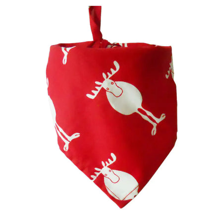 Christmas Print Triangle Scarf for Dogs
