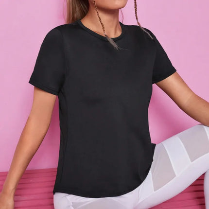 Ademend, snel drogend mesh yoga T-shirt