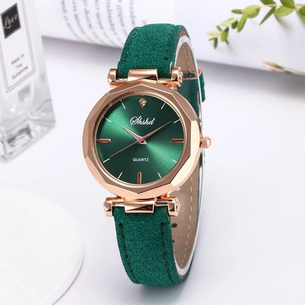 Mode Vrouwen Leren Casual Horloge