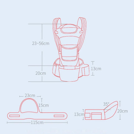 Nieuwe ergonomische draagzak voor baby's van 0-48 maanden