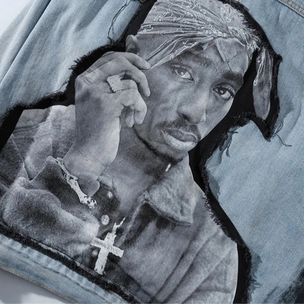 Tupac Uniseks Spijkerjack – Iconische Streetwear