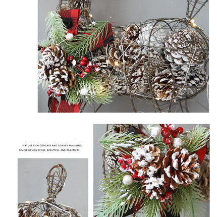 American Pinecone, Christmas Reindeer, Tree Ornaments