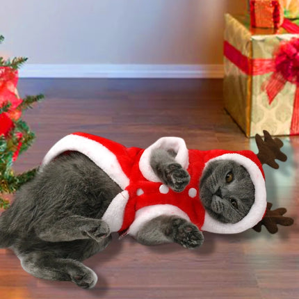 Kerstkattenkleding Kleine honden Katten Kerstmankostuum