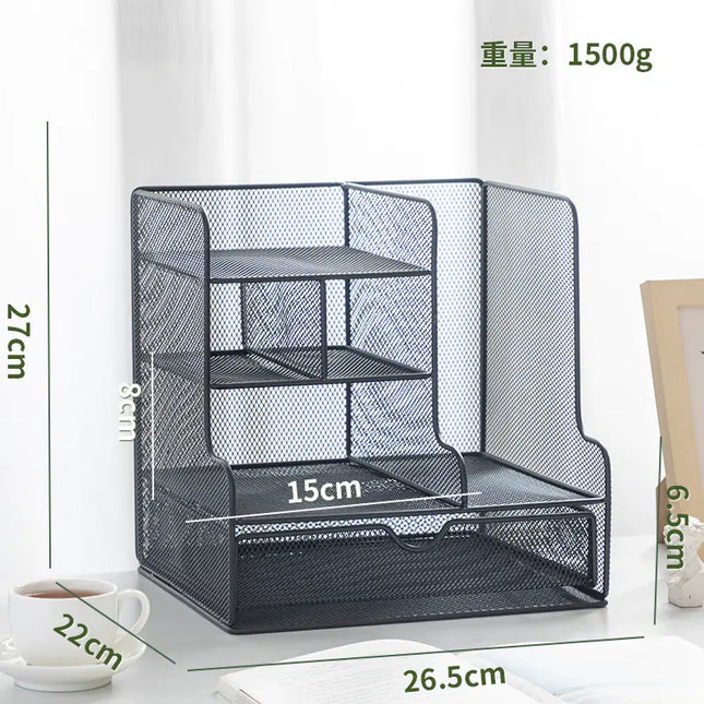 Rose Gold Desktop Organizer for Office Supplies