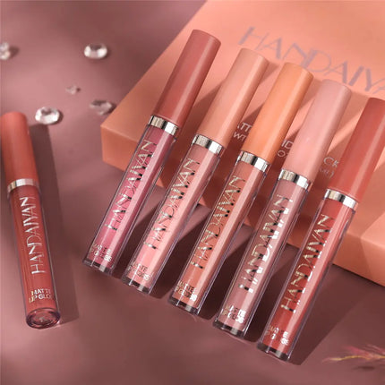 6-delige matte fluwelen lipglossset