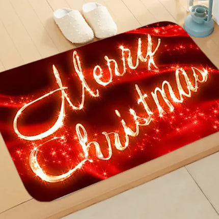 Christmas picture absorbent bathroom mat