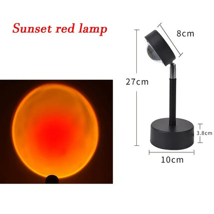 Rode zonsondergang projectorlamp