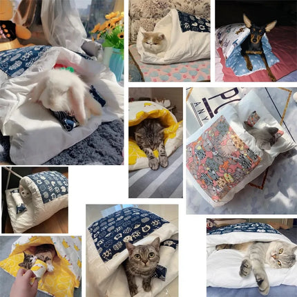 Afneembaar kattenhuis met bed