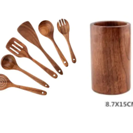 7-delige houten keukenset