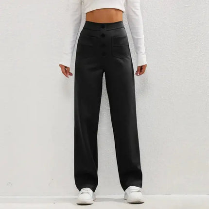 Casual broek met hoge taille