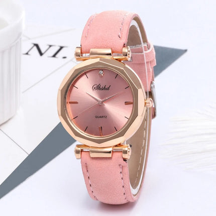 Mode Vrouwen Leren Casual Horloge