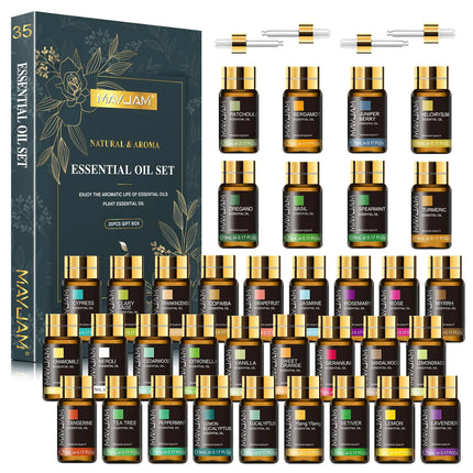 MAYJAM Essentiële Oliën – Premium Aromatherapie Set met 36 Geuren
