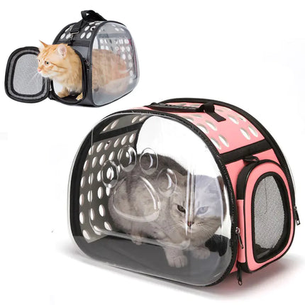 Transparent Pet Backpack for Cats and Dogs, Portable