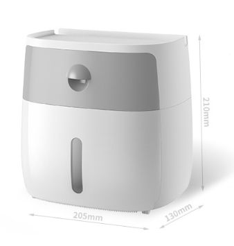 2-in-1 Tissue Box Houder met Opbergplank