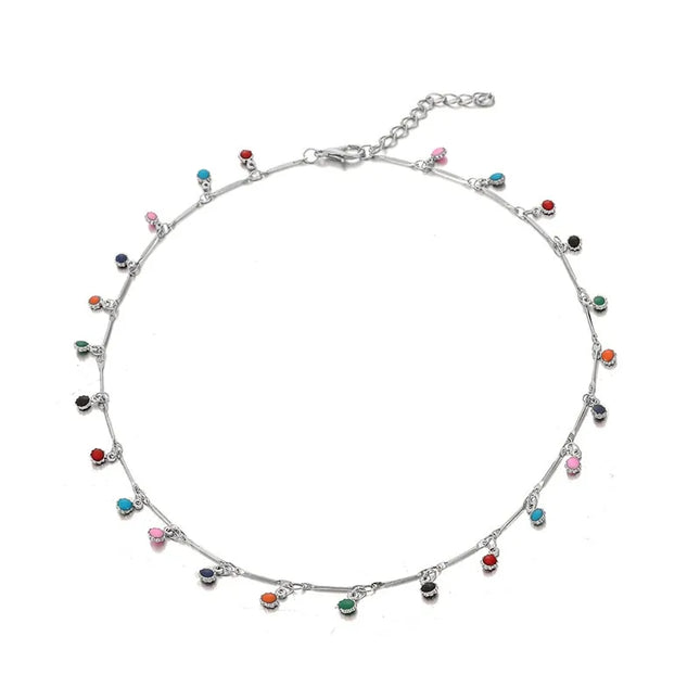 Kleurrijke Stenen Ketting