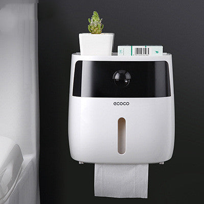 2-in-1 Tissue Box Houder met Opbergplank