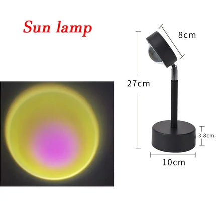 Rode zonsondergang projectorlamp