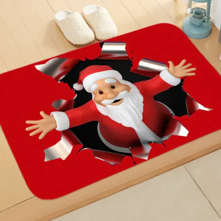 Christmas picture absorbent bathroom mat