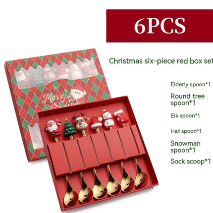 Festive Stainless Steel Christmas Spoon