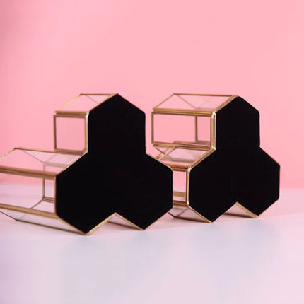 Nordic Creative Transparent Glass Desktop Organizer