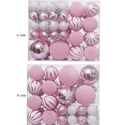 Decorative Christmas Balls Set with Colorful Designs