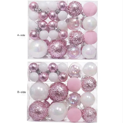 Decorative Christmas Balls Set with Colorful Designs