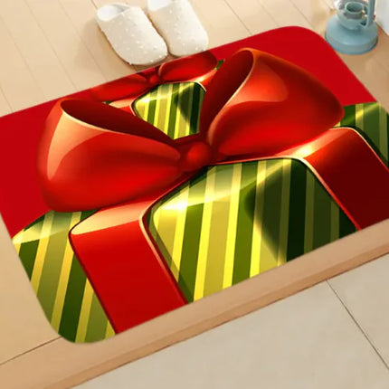 Christmas picture absorbent bathroom mat