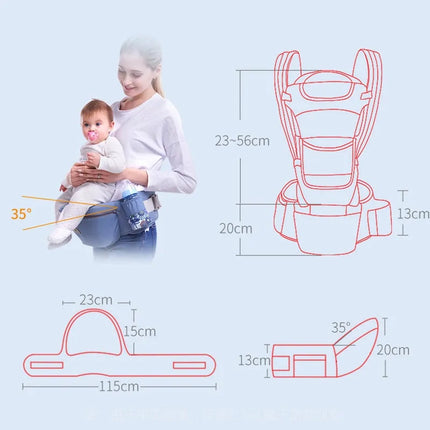 Ergonomische draagzak voor baby's met het gezicht naar voren