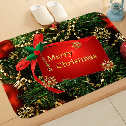 Christmas picture absorbent bathroom mat