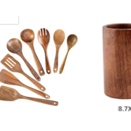 7-delige houten keukenset