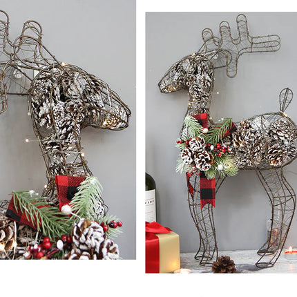 American Pinecone, Christmas Reindeer, Tree Ornaments