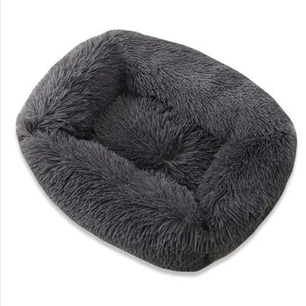 Pluchen Vierkant Kattenbed - Warm Winter Nest voor Kleine Honden en Katten