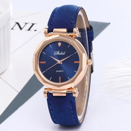 Mode Vrouwen Leren Casual Horloge