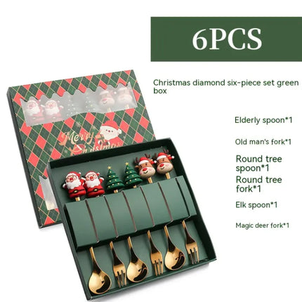 Festive Stainless Steel Christmas Spoon