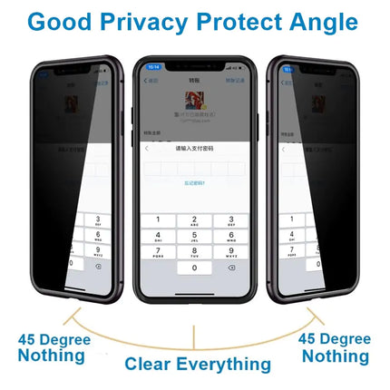 Glazen Privacy Metalen Telefoonhoesje