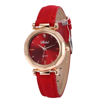 Mode Vrouwen Leren Casual Horloge