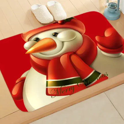 Christmas picture absorbent bathroom mat