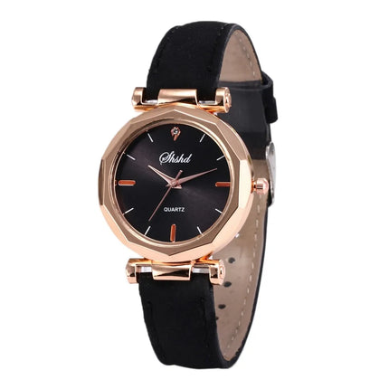 Mode Vrouwen Leren Casual Horloge