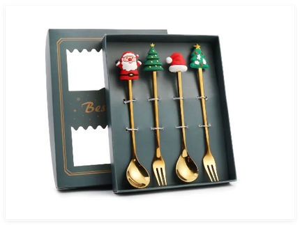 Festive Stainless Steel Christmas Spoon