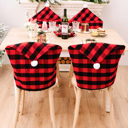 2-Pack Kerst Plaid Stoelhoezen