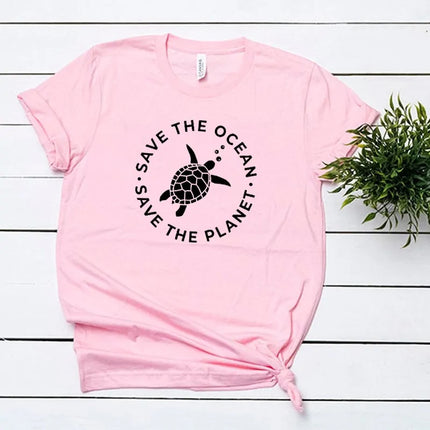 Planet Protect – Milieuvriendelijk Zomer T-shirt voor Dames van Katoen