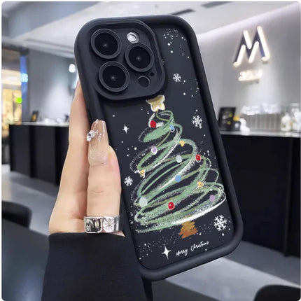 Festive Christmas Tree Silicone Phone Case