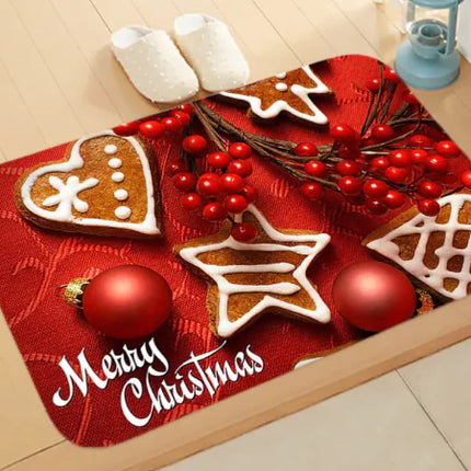 Christmas picture absorbent bathroom mat