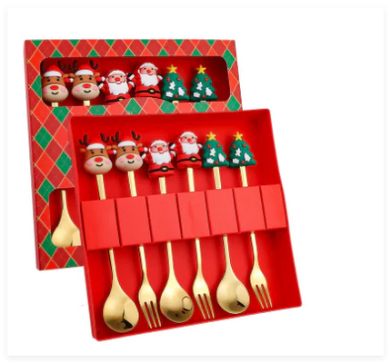 Festive Stainless Steel Christmas Spoon