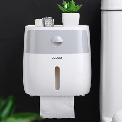 2-in-1 Tissue Box Houder met Opbergplank