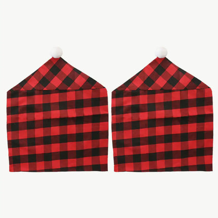 2-Pack Kerst Plaid Stoelhoezen