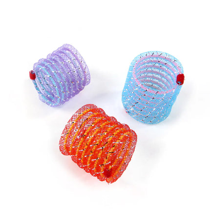 Colorful Interactive Spring Hose Toy for Cats