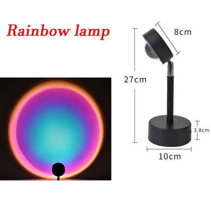 Rode zonsondergang projectorlamp