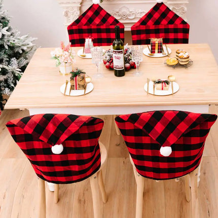 2-Pack Kerst Plaid Stoelhoezen