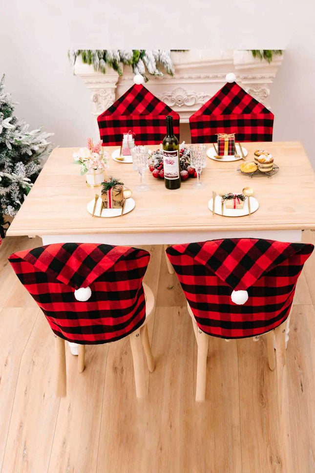 2-Pack Kerst Plaid Stoelhoezen